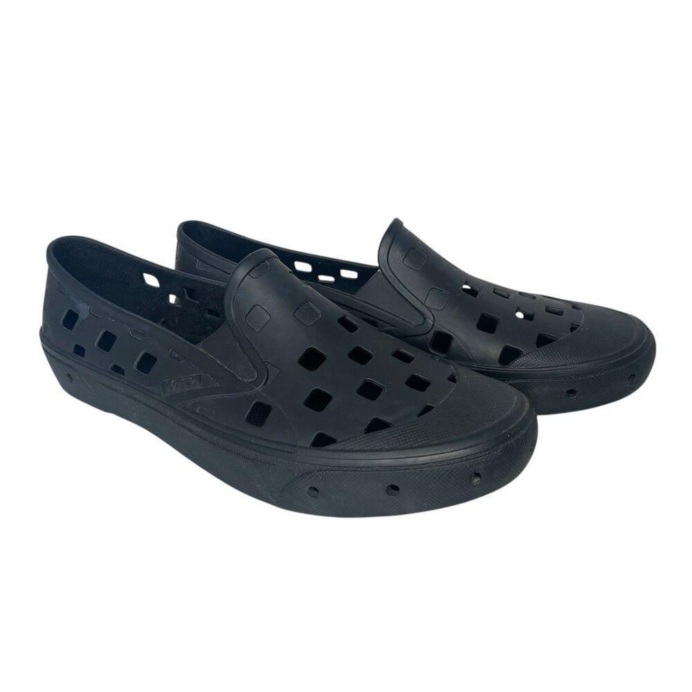 Vans Slip On TRK Shoes Casual Sneakers Rubber Black Men 9